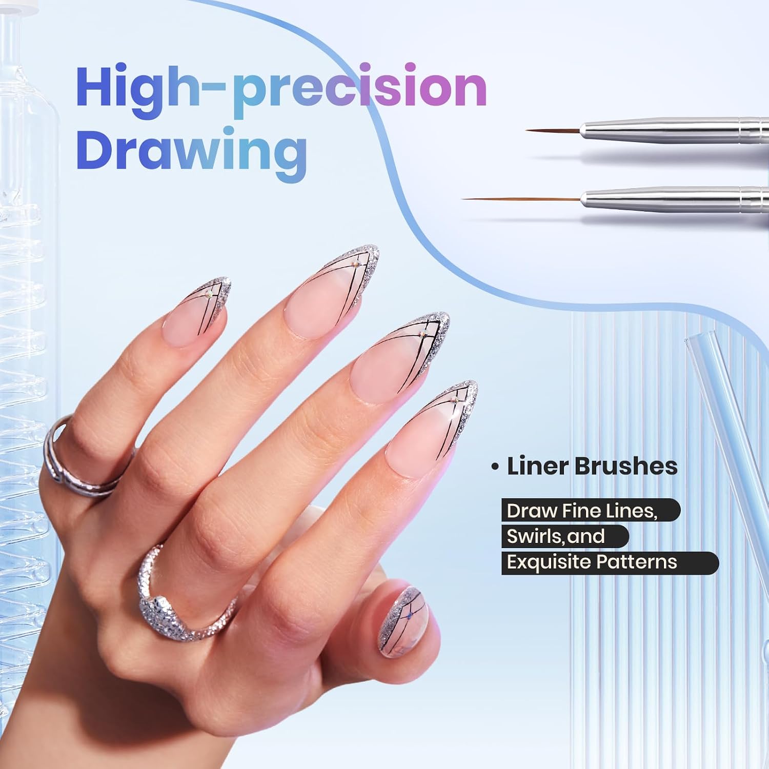 Beetles Gel Polish 6-piece gel nail brushes set - 2