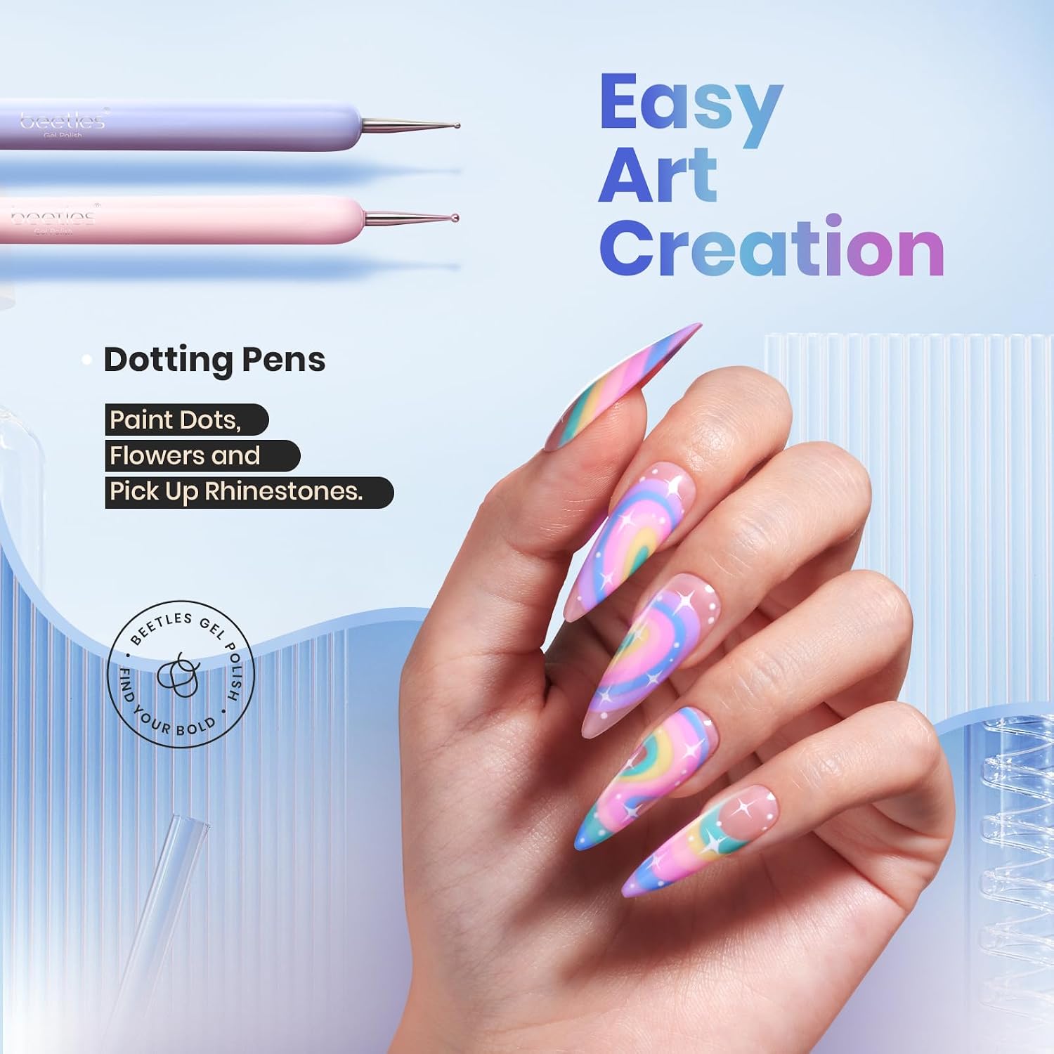 Beetles Gel Polish 6-piece gel nail brushes set - 4