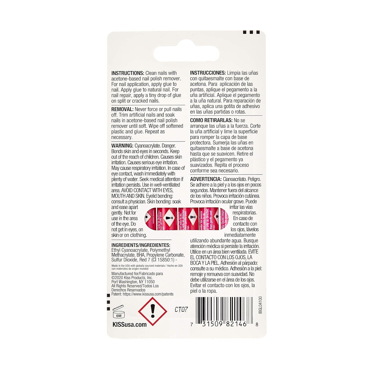 KISS pink gel nail glue five pack - 2