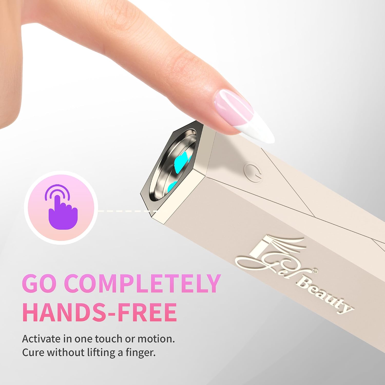 Compact cordless LED nail lamp with flexible neck and heavy base - 4