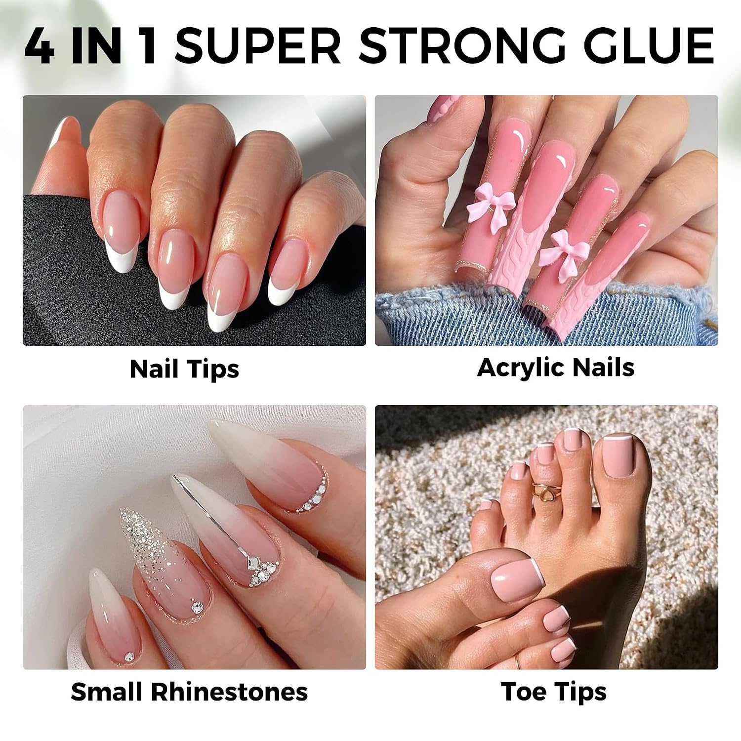 40ml solid gel nail glue bottle with precision nozzle - 2