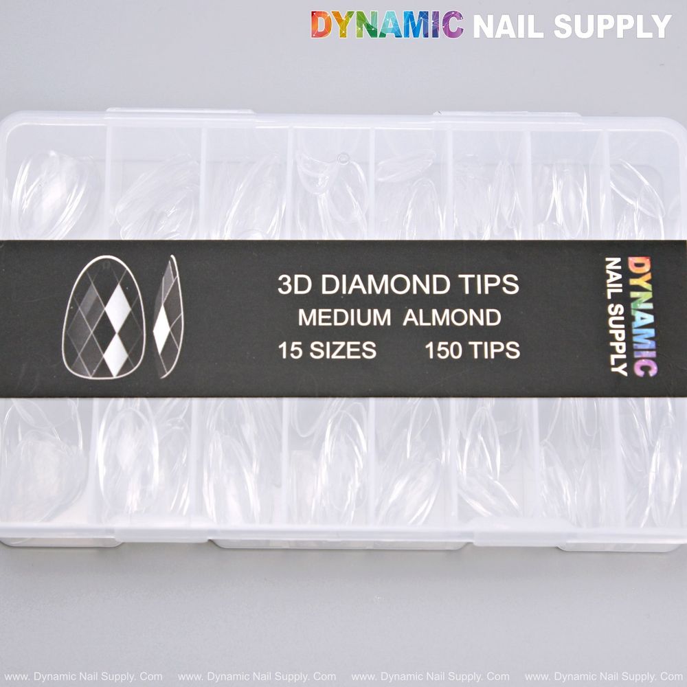 Medium almond 3D diamond tips - 6