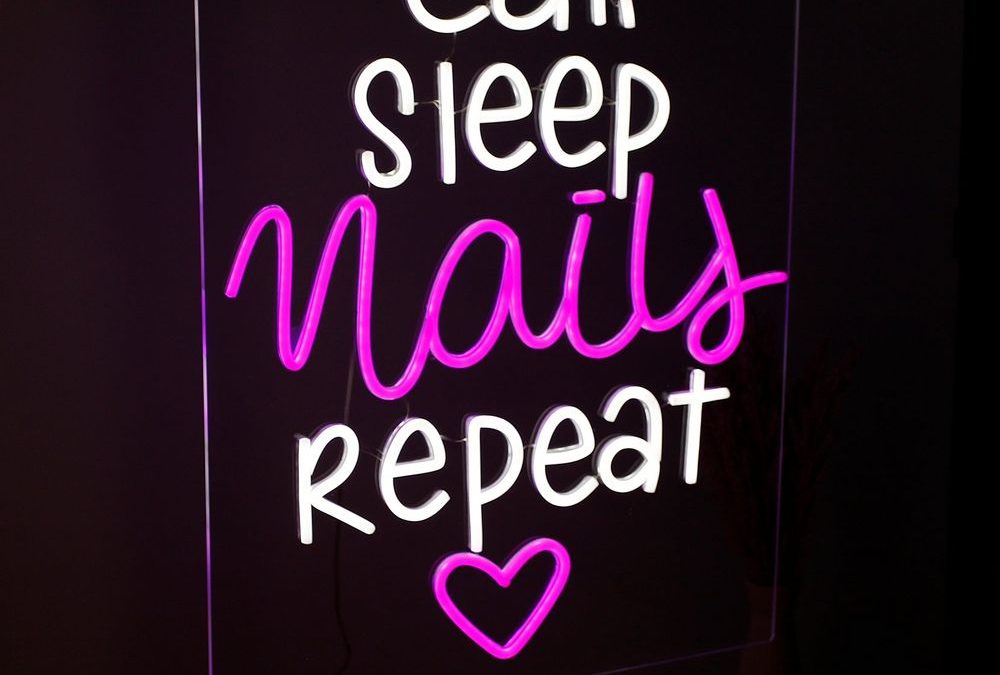 Neon Nail Salon Sign — LED ‘Eat Sleep Nails’ Guide