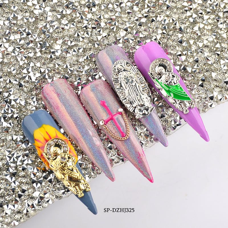 religious nail charms assortment - 5