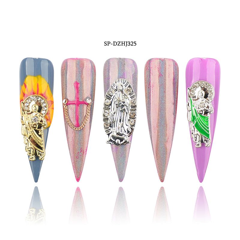 religious nail charms assortment - 6
